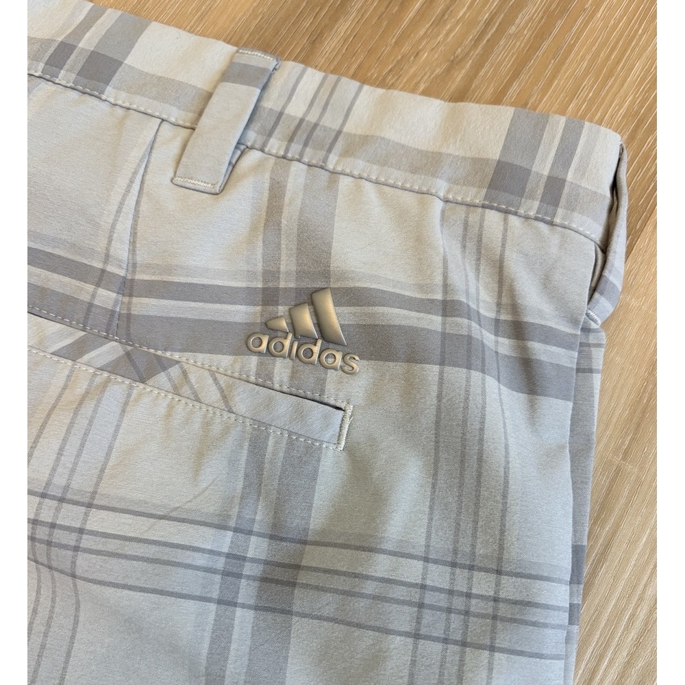 Adidas Men's Performance‎ Golf Shorts Gray Plaid 40 Inseam 9